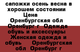 сапожки осень-весна в хорошем состоянии › Цена ­ 500 - Оренбургская обл., Оренбург г. Одежда, обувь и аксессуары » Женская одежда и обувь   . Оренбургская обл.,Оренбург г.